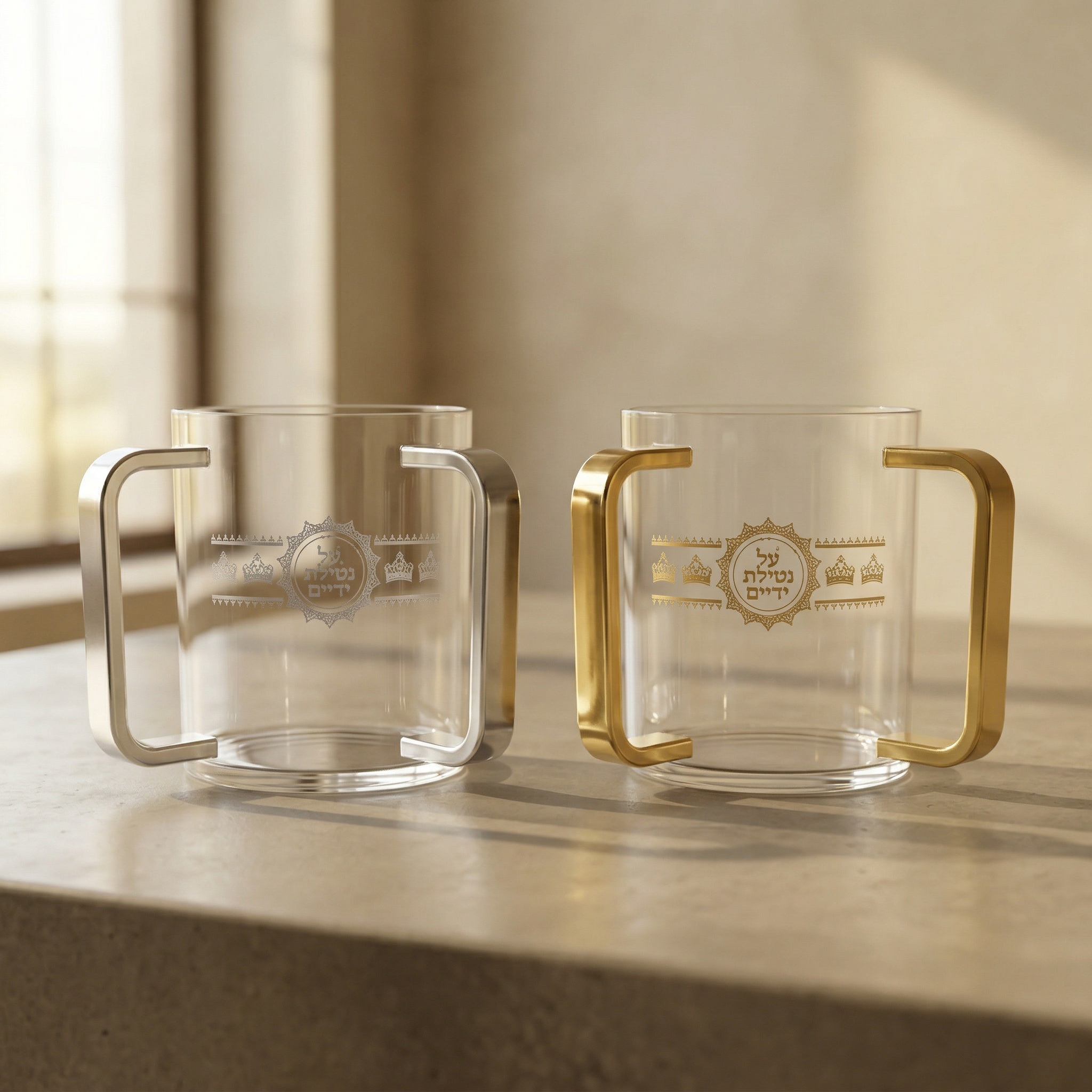 נטלה יוקרתית – זהב / כסף | גובה 12 ס״מ | קוטר 10 ס״מ – תמונה 2