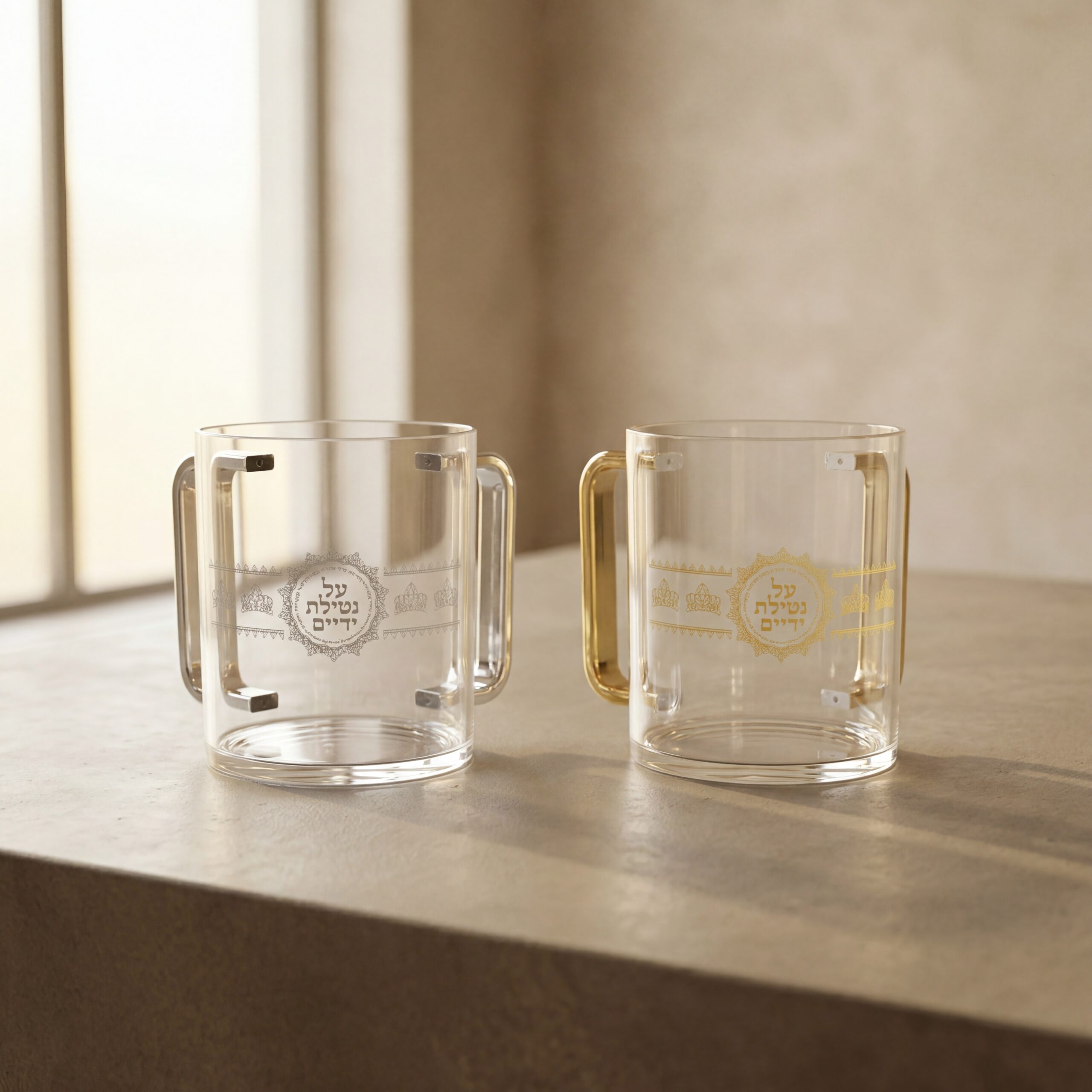 נטלה יוקרתית – זהב / כסף | גובה 12 ס״מ | קוטר 10 ס״מ