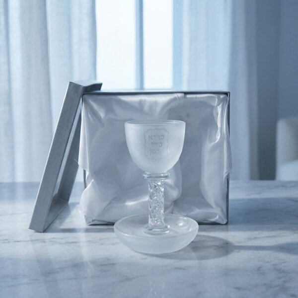 כוס קידוש גבוהה "בורא פרי הגפן" | 15 ס״מ × 8 ס״מ