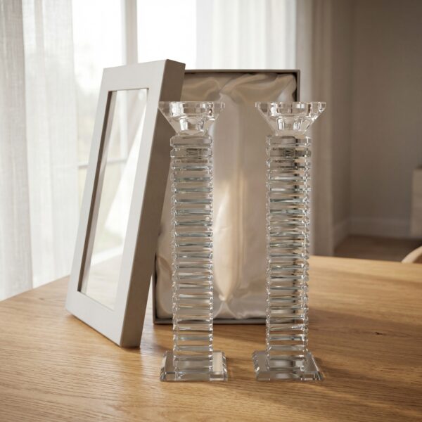 פמוט קריסטל גבוה | גובה 25 ס״מ | רוחב 6 ס״מ
