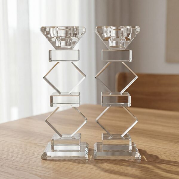 פמוט משושה נמוך | 17 ס״מ × 5 ס״מ