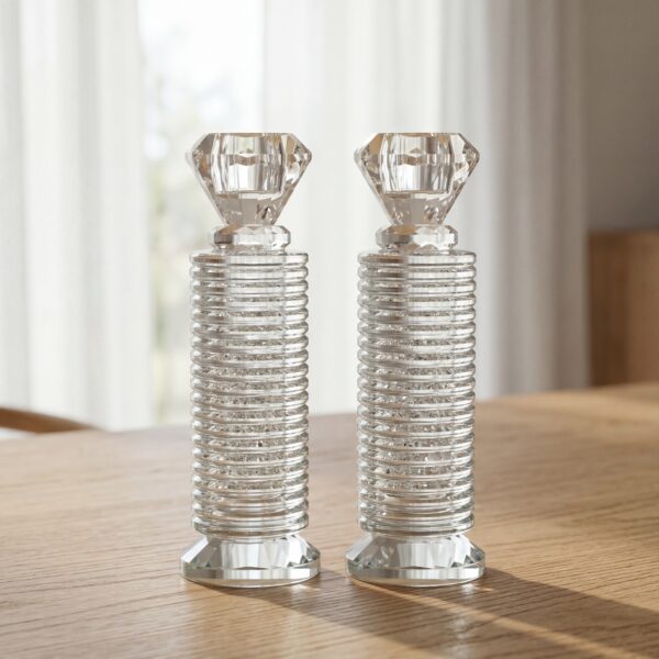 פמוט גליל יהלום בינוני | 19 ס״מ × 6 ס״מ