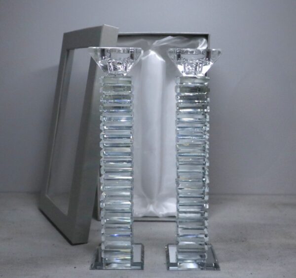 פמוט קריסטל גבוה | גובה 25 ס״מ | רוחב 6 ס״מ