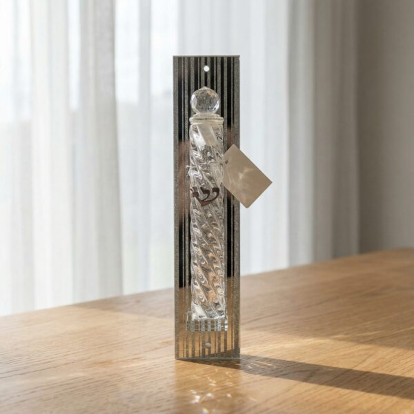 מזוזה מהודרת מזכוכית – רוחב 5 ס״מ | אורך 25 ס״מ